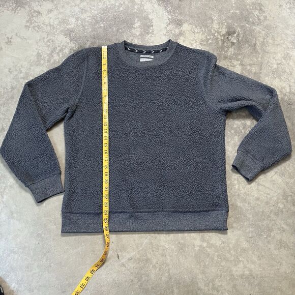 Lucky Brand Sweatshirt Womens Large Gray Shearless Fleece Faux Fur Cozy Pullover - Picture 3 of 8
